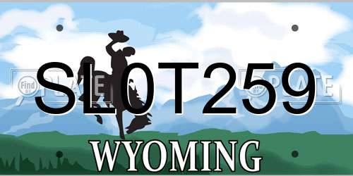 SL0T259 Wyoming License Plate