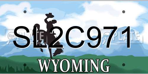 SL2C971 Wyoming License Plate