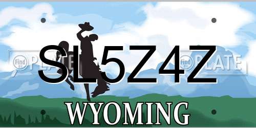 SL5Z4Z Wyoming License Plate