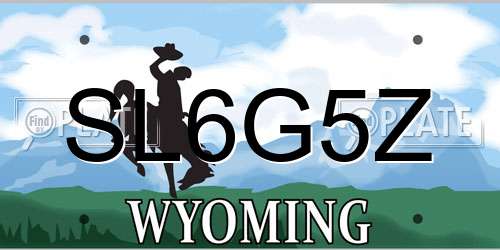 SL6G5Z Wyoming License Plate