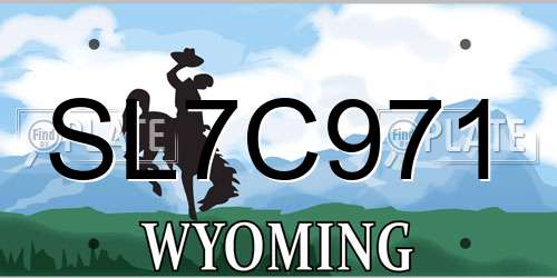 SL7C971 Wyoming License Plate