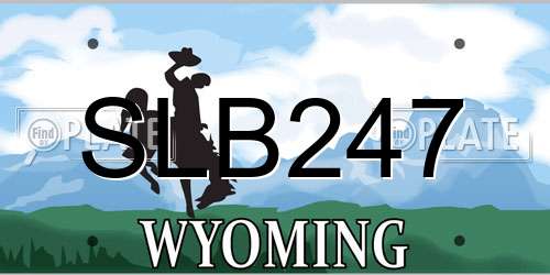 SLB247 Wyoming License Plate