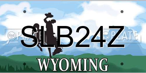 SLB24Z Wyoming License Plate
