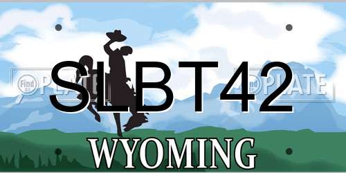SLBT42 Wyoming License Plate