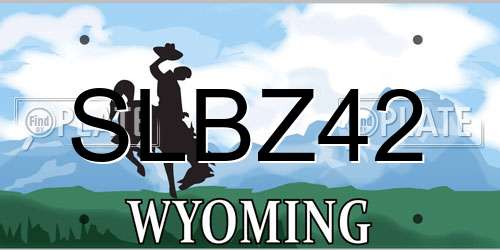 SLBZ42 Wyoming License Plate