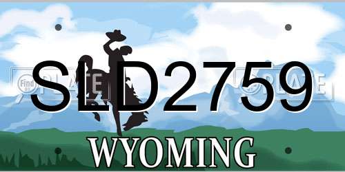 SLD2759 Wyoming License Plate