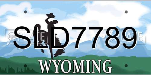 SLD7789 Wyoming License Plate