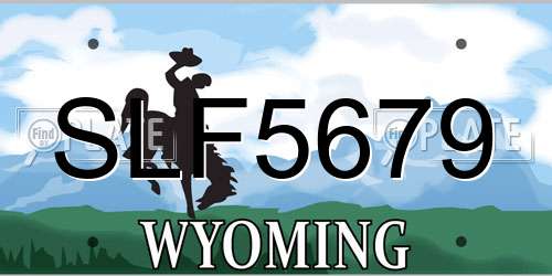 SLF5679 Wyoming License Plate