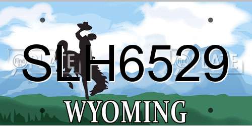 SLH6529 Wyoming License Plate