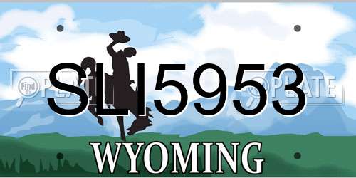 SLI5953 Wyoming License Plate