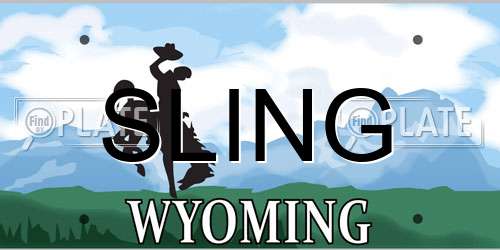 SLING Wyoming License Plate