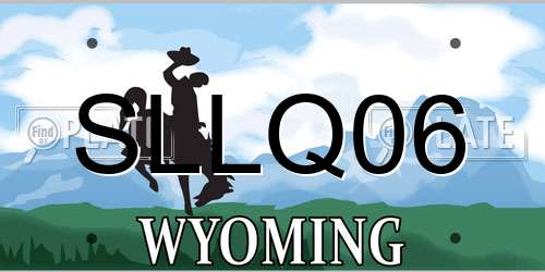 SLLQ06 Wyoming License Plate