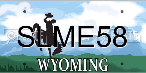 SLME58 Wyoming License Plate