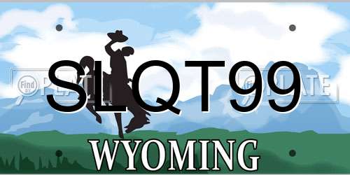 SLQT99 Wyoming License Plate