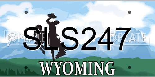 SLS247 Wyoming License Plate