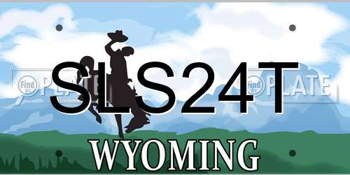 SLS24T Wyoming License Plate