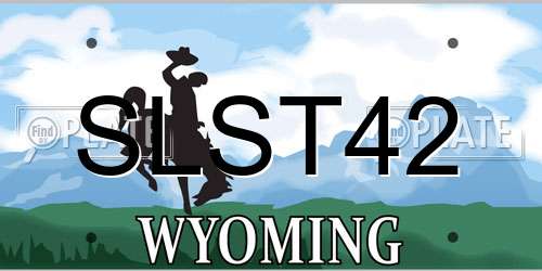 SLST42 Wyoming License Plate