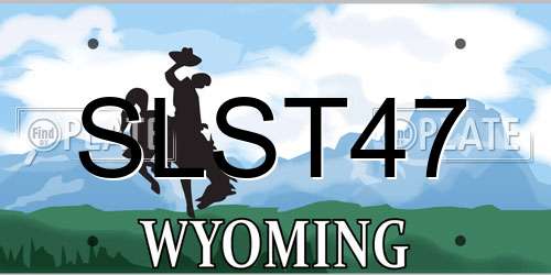 SLST47 Wyoming License Plate
