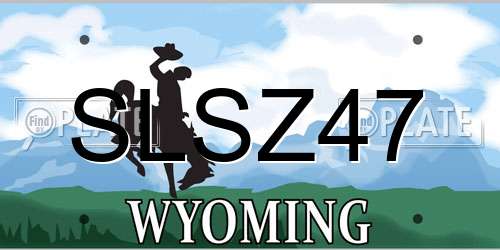 SLSZ47 Wyoming License Plate