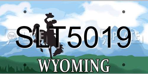 SLT5019 Wyoming License Plate