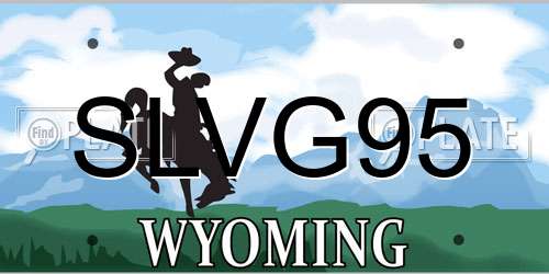 SLVG95 Wyoming License Plate