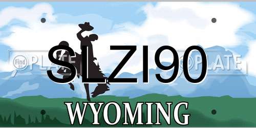 SLZI90 Wyoming License Plate