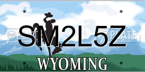 SM2L5Z Wyoming License Plate