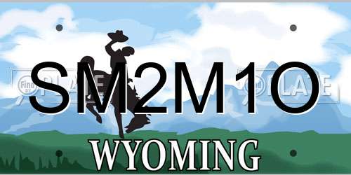 SM2M1O Wyoming License Plate