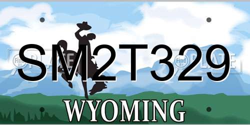 SM2T329 Wyoming License Plate