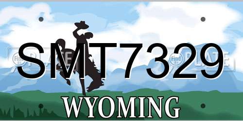 SMT7329 Wyoming License Plate