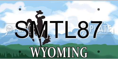 SMTL87 Wyoming License Plate