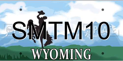 SMTM10 Wyoming License Plate