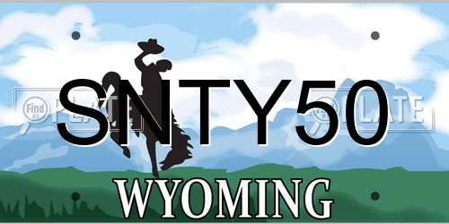 SNTY50 Wyoming License Plate