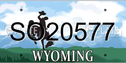SO20577 Wyoming License Plate
