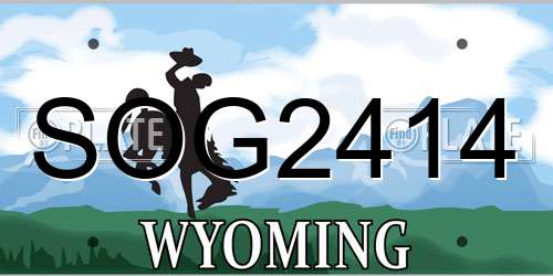 SOG2414 Wyoming License Plate