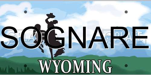 SOGNARE Wyoming License Plate