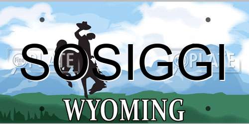 SOSIGGI Wyoming License Plate