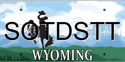 SOTDSTT Wyoming License Plate