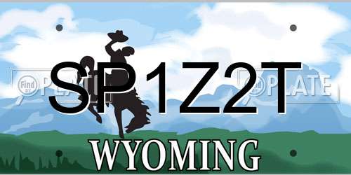SP1Z2T Wyoming License Plate