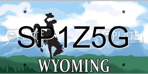 SP1Z5G Wyoming License Plate