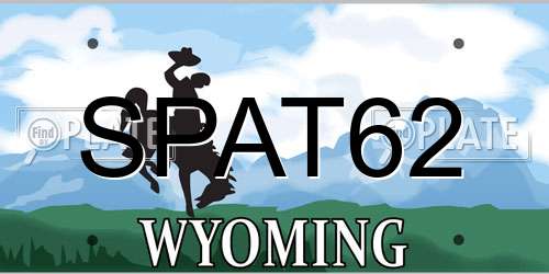 SPAT62 Wyoming License Plate