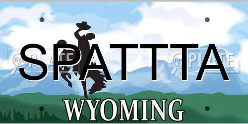 SPATTTA Wyoming License Plate