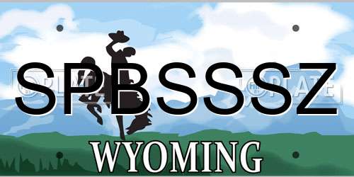 SPBSSSZ Wyoming License Plate