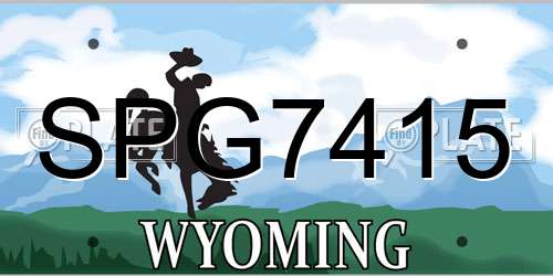 SPG7415 Wyoming License Plate