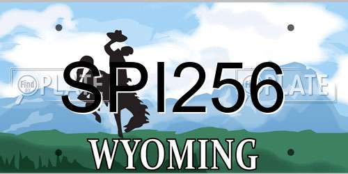 SPI256 Wyoming License Plate