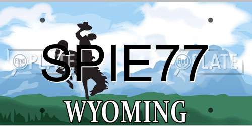 SPIE77 Wyoming License Plate