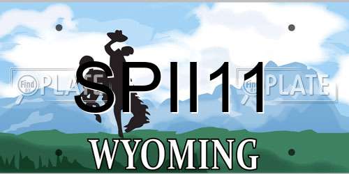 SPII11 Wyoming License Plate