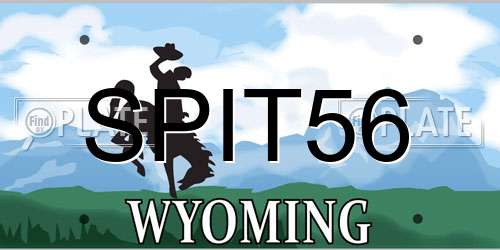 SPIT56 Wyoming License Plate
