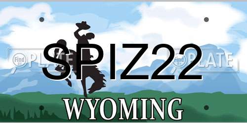 SPIZ22 Wyoming License Plate