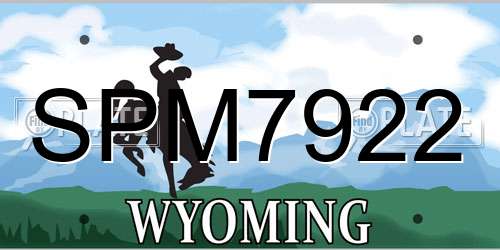 SPM7922 Wyoming License Plate